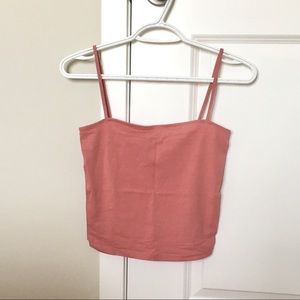 Pink spaghetti strap tank